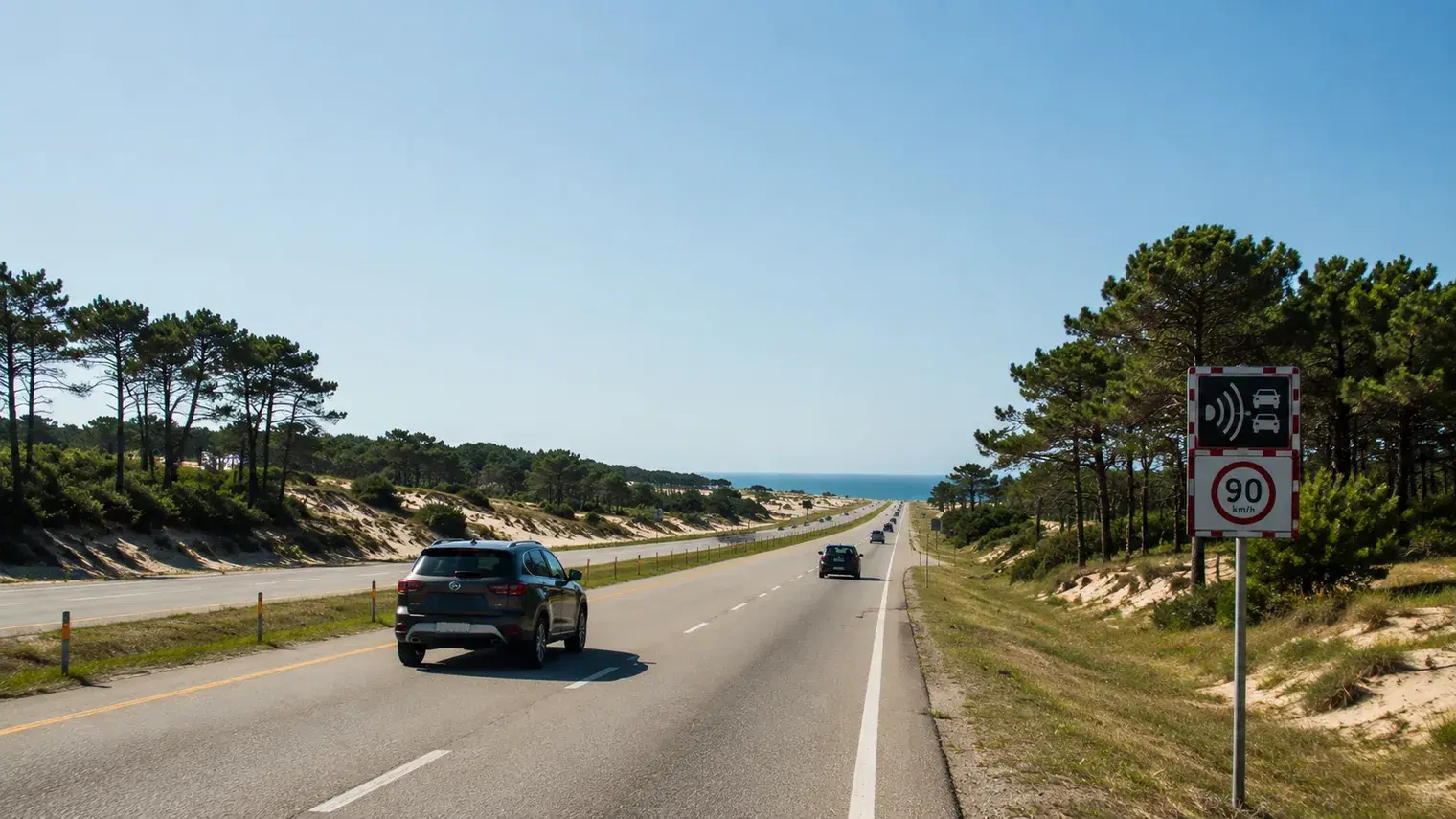 Radares en la Ruta Interbalnearia rumbo a Punta del Este